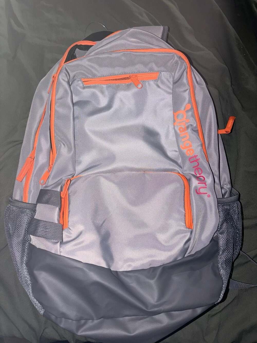 Orangetheory Fitness Backpack Gray Orange